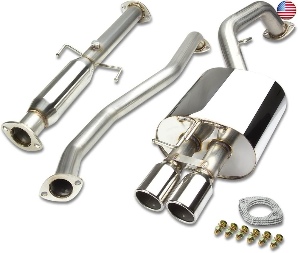 DNA MOTORING CBE-KS05 Stainless Steel Cat Back Exhaust System [Compatible with