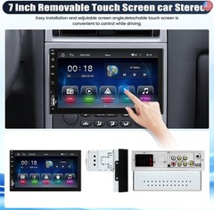 Single Din Car Stereo with Wireless Carplay&Android Auto,7″ 1 Din