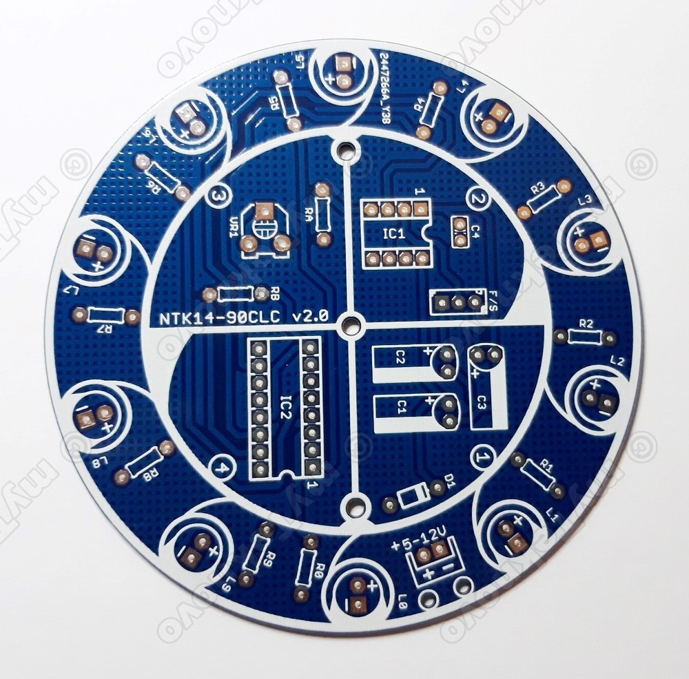 3x Large ROUND PCB Only for Jumbo LED Sequencer Chaser KIT NE555 CD4017 – USA