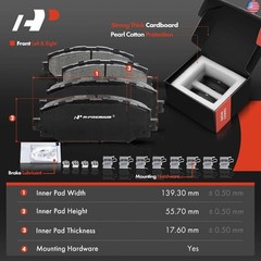 A-Premium 10.83 inch (275mm) Front Drilled and Slotted Disc Brake Rotors +