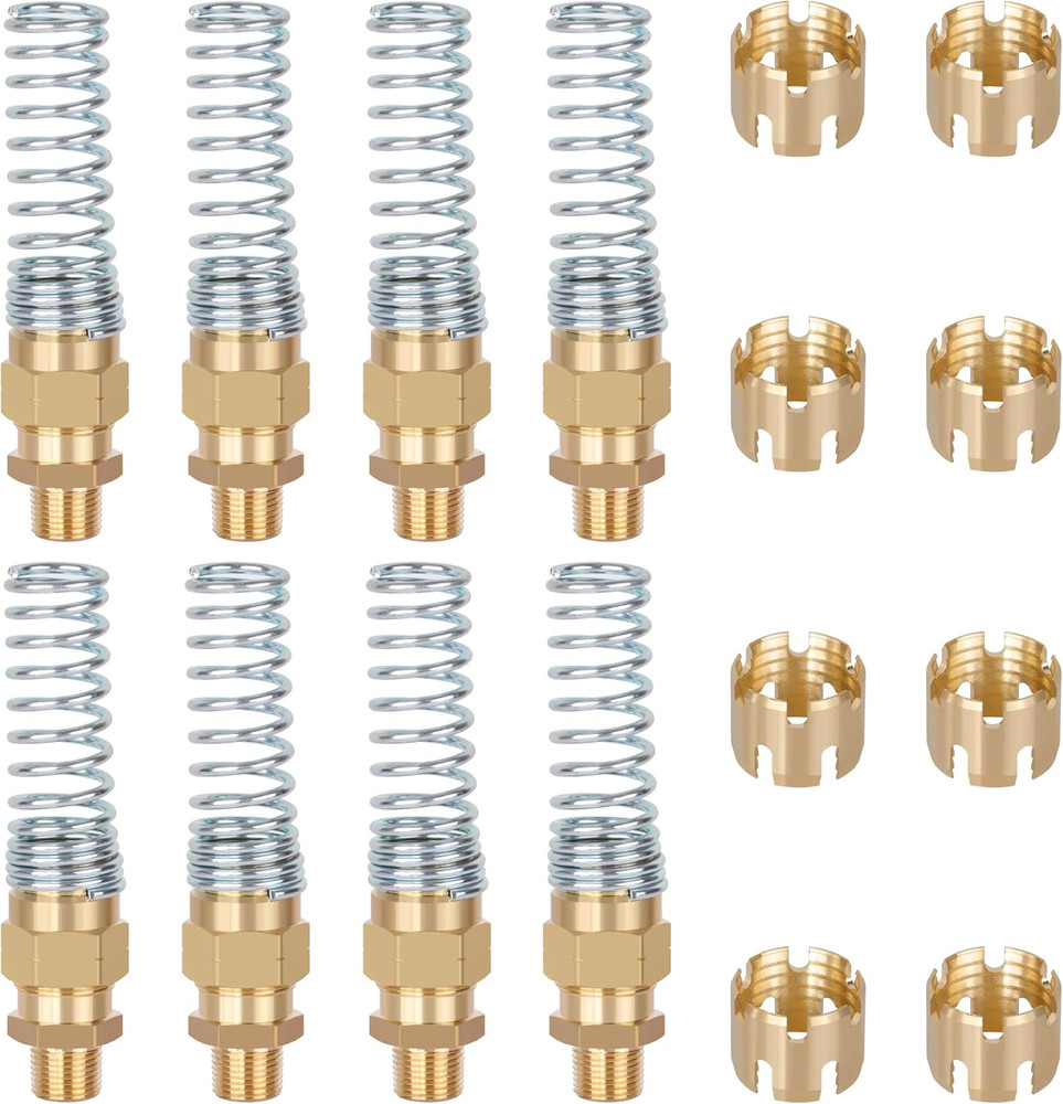 Air Brake Fittings, Brass DOT 3/8” Hose X 3/8” Male Air Hose End Connector with