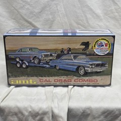 AMT Cal Drag Combo 1/25 Scale Model Kit Ford Galaxie Falcon Funny Car Trailer