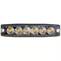 5 In. LED Emergency Warning Flash Strobe Light Amber/Clear