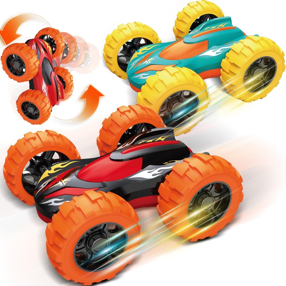 Car Toys for Ages 3-5 Boys, Push and Medium, Orange-yellow Kids’ Play Trucks