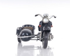 BMW R75 Military 1930s Motorcycle w/ Sidecar Metal Model 11″ Automotive Decor