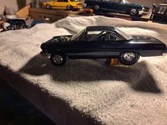 Custom Black Pre-Built Painted Model Car Detailed Engine Roll Cage ESSEX Decal