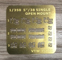 2x Veteran Model VTW35001 1/350 5”/38 Single Gun Open Mount 4pcs New