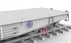 1/35 German Railway Schwerer Plattformwagen Type SSYS Flat Car w/Track Section (