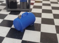 Battery Charger Shelf Gas Can Air Tank 1/24 1/25 Scale Garage Blue Red Top Green