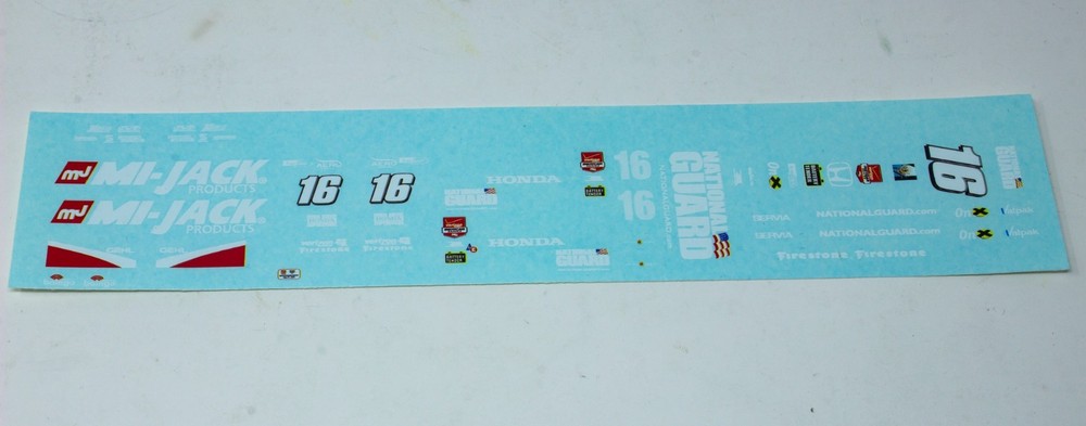 1/25 2014 Mi-Jack Dallara Honda Waterslide Decal sheets Indy Oriol Servia