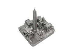 Washington DC Silver Skyline Landmark 3D Model 4 1/2 inches