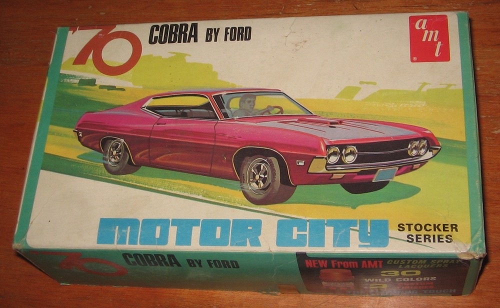 AMT 1970 Ford Torino Cobra HT Motor City Stocker Kit X854 Unpainted in Box 70
