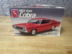 AMT ERTL 1969 Ford Cobra 1:25 Scale 3 in 1 Model Kit Open Box/Sealed Parts Bags