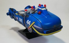 Blade Runner Spinner 1/24 built & painted weathered with custom display stand