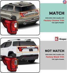 LED Tail Lights Assembly Compatible with 2020-2023 Acadia Outer Rear Lights
