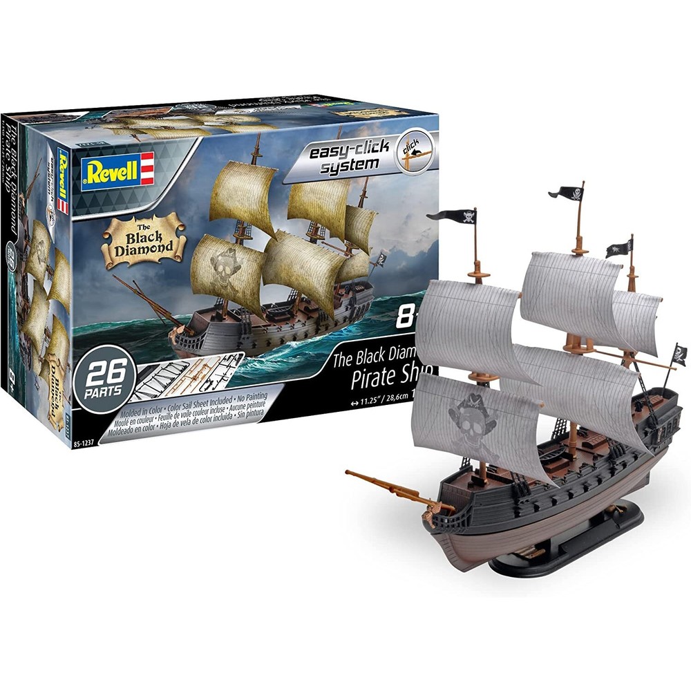 Revell The Black Diamond Pirate Ship Easy Click System Model