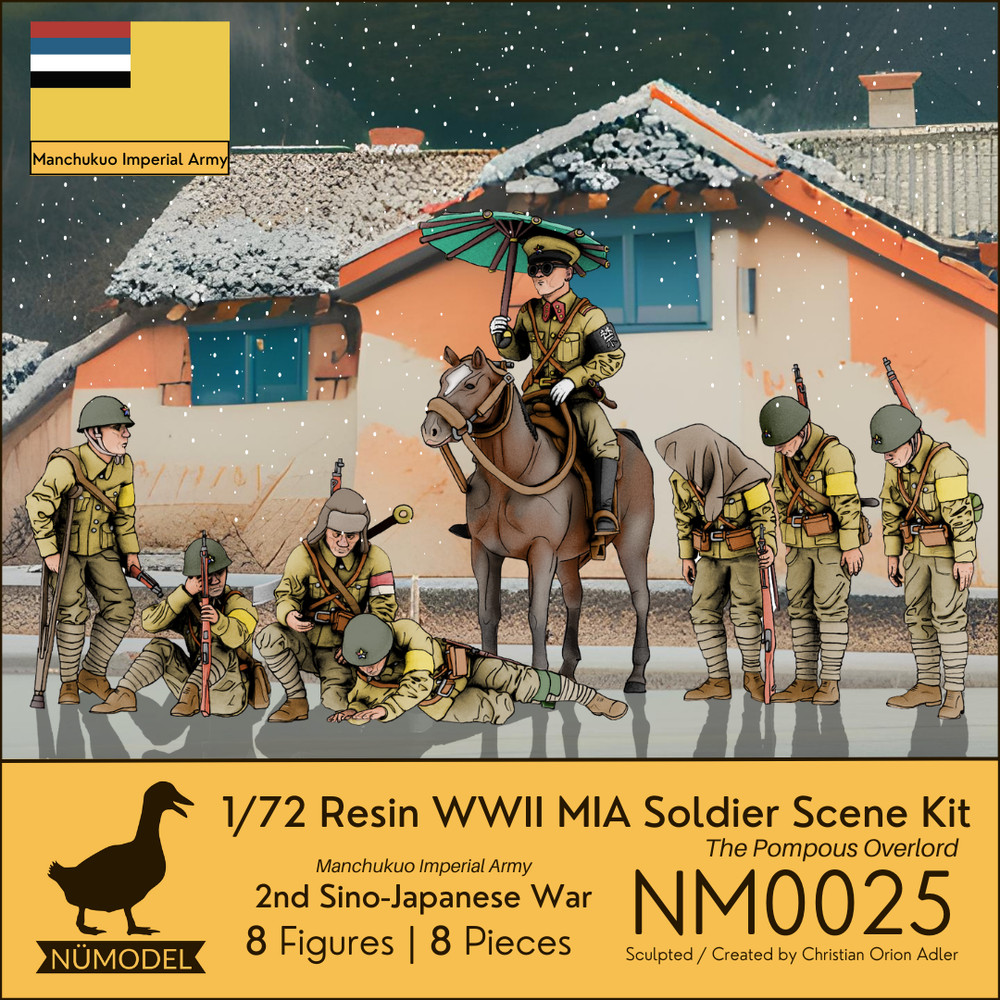NUMODEL NM0025 | 1/72 Resin WWII Manchukuo MIA Scene Kit “Pompous Overlord” |8pc