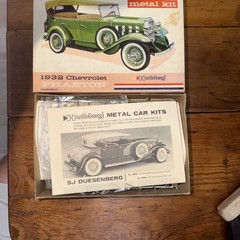 Hubley Metal Kit ~ 1932 Chevrolet Phaeton ~ in box USA Unassembled No. 4865