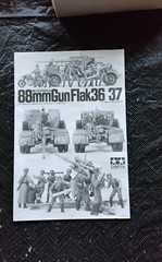 TAMIYA #35017 GERMAN 88MM GUN FLAK 36/37 FIGURES 1/35 SCALE MODEL Open Box NEW