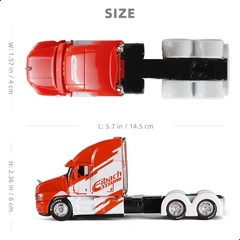 Semi Truck Toy, 1/64 Scale Alloy Metal Diecast Heavy Semi Truck Trailer Head