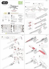 Metal Earth Star Wars X-Wing Starfighter 3D DIY Model Building Kit Puzzle Game