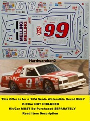 NASCAR DECAL # 9 MELLING 1983 FORD THUNDERBIRD BILL ELLIOTT POWERSLIDE 1/24