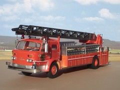 1/25 scale American LaFrance ladder truck, built by Bill Ayer