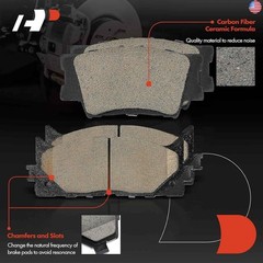 A-Premium Front and Rear Ceramic Disc Brake Pads Set Compatible with Select