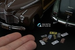 Quinta Studio 1/24 1/25 Metal License Plates NY DE MA MD VT PA DC NH RI 40s-50s