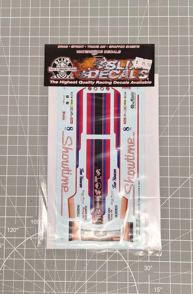 Slixx Decals Tom Hoover’s Showtime Corvette Funny Car Water Slide Decal Sheet