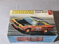 RARE Vintage 1/25 AMT TORINO NATIONAL STOCK RACER T391 NOS COMPLETE 1970s NICE!