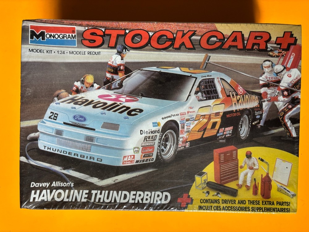 DAVEY ALISONS HAVOLINE FORD THUNDERBIRD STOCK CAR 1/24 SCALE MONOGRAM NEW SEALED