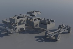ABS-LIKE RESIN 3D PRINTED 1/25 2022 FORD RAPTOR CREW CAB KIT. PLEASE READ!