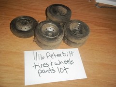 Peterbilt 359 Conventional Monogram 1/16 Kit assembled tire/wheel Junkyard lot .