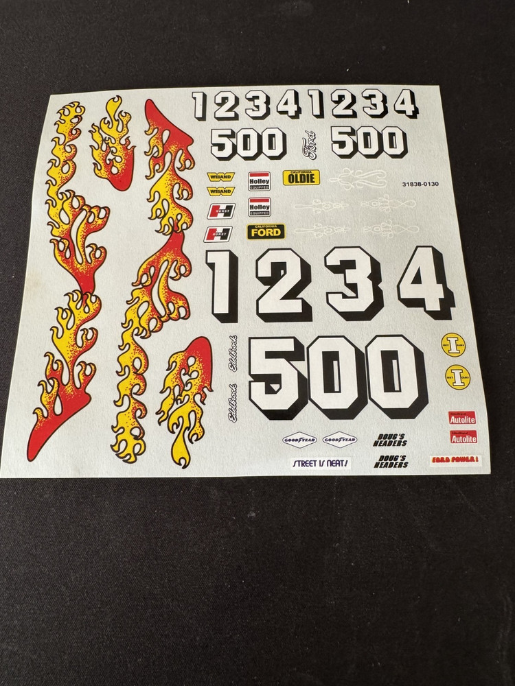 AMT 31838 1/25 57 Ford Fairlane Parts Kit Bash Decals ONLY