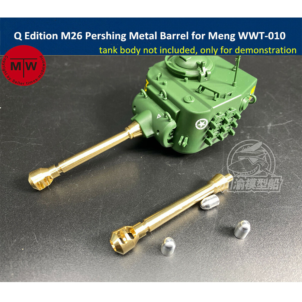 Q Edition M26 Pershing Metal Barrel Shell Kit for Meng WWT-010 Tank Model
