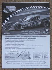 DONOR KIT – ASPHALT MODIFIED RACE CAR WHITE KIT – NO DECALS – 1/25