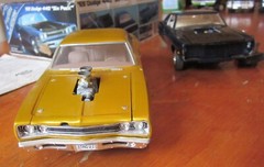 Monogram 1969 Dodge Super Bee 1/24 Lot of 2 Pro Street &Stock Built For Resto 69