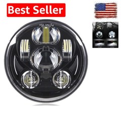 5-3/4 5.75 inch Black Aluminum Metal Head light Compatible with Sportster, Co…