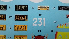 32 1932 Ford 1/25 waterslide decal sheet Custom devil flames pinstripe Hot Rod