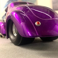 1:18 Muscle Machine scale Rear Centerline Convo Pro wheels on dragster tires