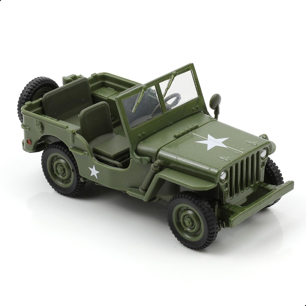 1/43 Scale Willys MB WWII Military Jeep Die-Cast Model – Alloy Metal Off-Road Ve