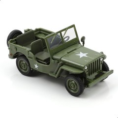 1/43 Scale Willys MB WWII Military Jeep Die-Cast Model – Alloy Metal Off-Road Ve