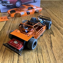 Built Model Car, 1967 Chevy Camaro Vintage Style short track Race Car, 1/25