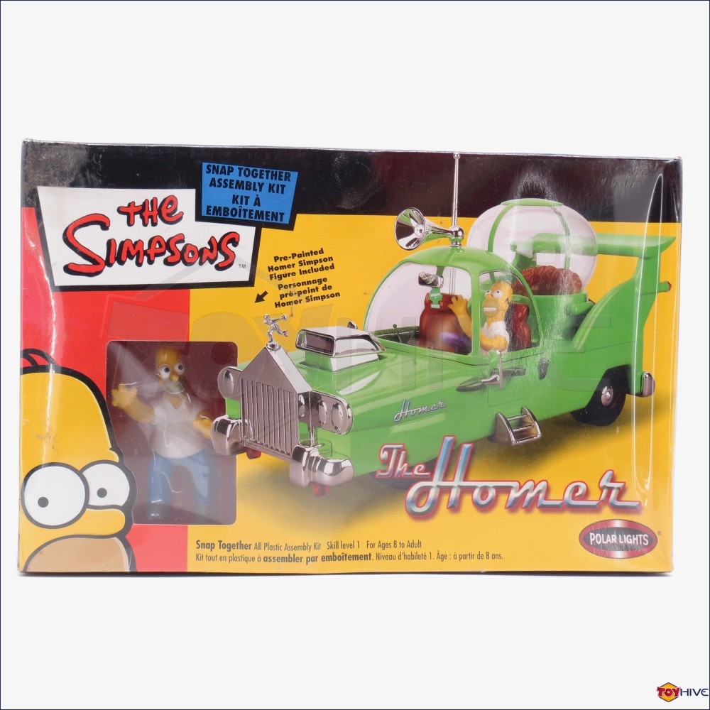Simpsons The Homer car model snap together kit w/ Homer by Polar Lights worn box