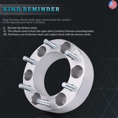 IRONTEK 6×139.7mm/6×5.5 Wheel Spacer (2in, M12x1.5 Stud, 108mm Hub Bore) for