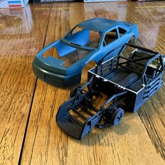 Built Model Car, 1990 Monogram Stock Car STARTED, INCOMPLETE, MODIFIED For Parts