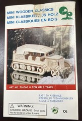 Mini Wooden Classic Model Car #T01005 8 Ton Half Track