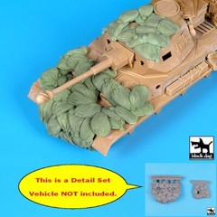 Black Dog 1/35 Sandbags Extra Armor for Panzer IV Tank WWII (for Tamiya) T35281