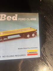 HO Lindberg Ford CL-9000 Tractor Cab Truck W/Flatbed Trailer Kit NEW SEALED 1982
